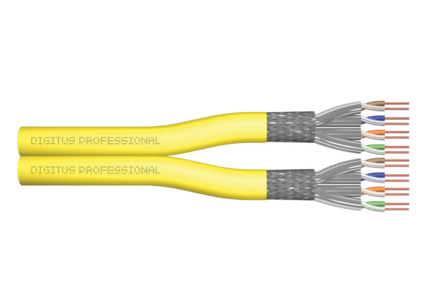 Kabel instalacyjny dupleksowy kat.7A, S/FTP, Dca-s1a d1 a1, AWG 22/1, LSOH, 500m,  , szpula