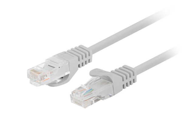 PATCHCORD KAT.5E UTP 0.25M SZARY FLUKE PASSED LANBERG