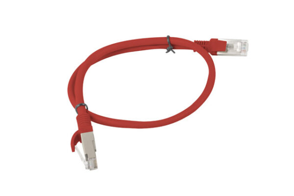 PATCHCORD KAT.5E UTP 0.5M CZERWONY FLUKE PASSED LANBERG