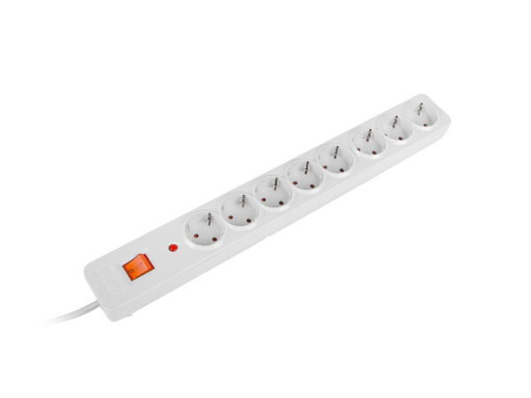 LISTWA ZASILAJĄCA ACAR X8 5M 8X SCHUKO SZARA