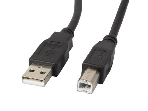 KABEL USB-A(M)->USB-B(M) 2.0 0.5M CZARNY LANBERG