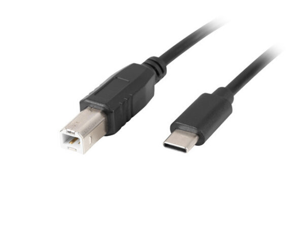 KABEL USB-C(M)->USB-B(M) 2.0 1.8M CZARNY LANBERG