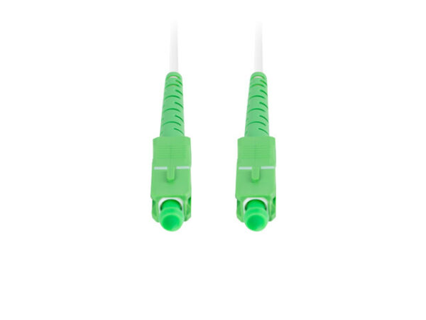 PATCHCORD ŚWIATŁOWODOWY SM SC/APC-SC/APC SIMPLEX 3.0MM LSZH G657A2 20M BIAŁY LANBERG